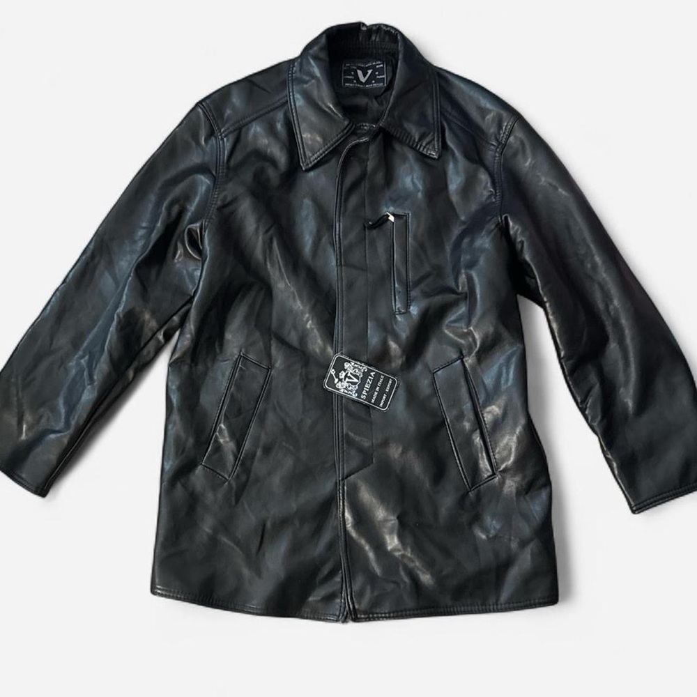 Long Black Leather Coat